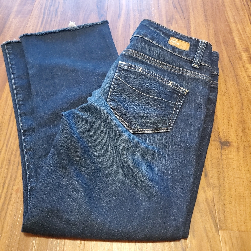 Paige Hidden Hills Crop Straight Leg Jeans
